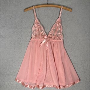 Size M Blush Pink‎ Camisole Top Sheer Fairy Whimsigoth Babydoll Ditsy Coquette
